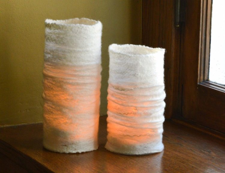 Thursday, December 7, 10 am – 3 pm
Leslie Granbeck
Add a warm glow to the coming winter season with a hand felted luminaria! Learn traditional wet felting techniques using wool, a little soapy water, and your hands. Using a variety of natural materials, students will be introduced to ways of adding texture and other design embellishments to their work. You'll make two luminarias in class, which are the perfect accent for the mantle, dinner table, or any spot that needs a little soft illumination.

Materials fee is $30, payable to the instructor at the time of class, and must be paid by cash or check only.
**See supply list of items to bring to class**
Click here to download the supply list.



Instructor Bio:

An accomplished feltmaker, beader, and teacher for 20 years, Leslie Granbeck's talents took a new direction when she discovered the technique of turning wool fibers into beads and jewelry. For Granbeck, feltmaking is magical, allowing her to turn simple wool fibers into beautiful scarves, purses, slippers, and garments. She teaches a variety of feltmaking techniques, and her classes are full of color, creativity, and adventure. (They also include a free workout as feltmaking is a “physical art.”) When not teaching, you’ll find her in the studio working on new fiber and bead projects.     fiberenvy.net




Review our COVID-19 Safety Protocols at Textile Center here.
Want to become a member and receive the member price when you register? Click HERE to check out our membership levels, add a membership to the cart, and save 10% on all classes plus other benefits, including supporting a great organization!