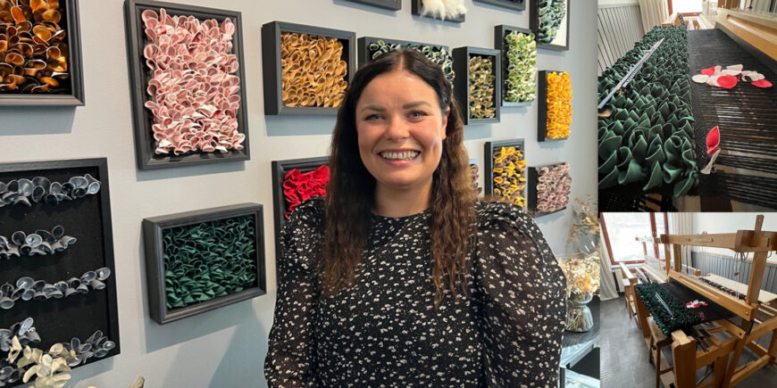 Satu Nisu in her studio located in Kuopio, Finland.