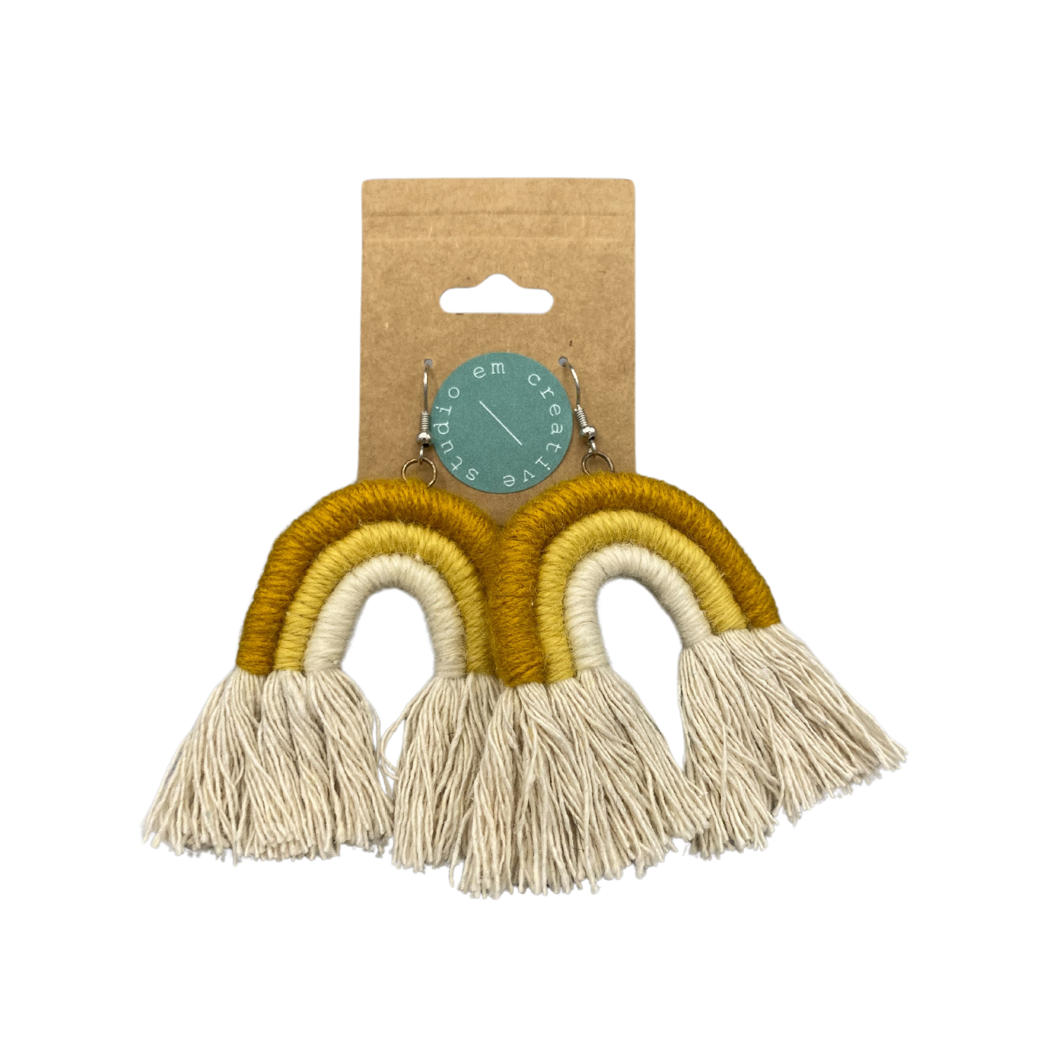 Emily Missaghi Yarn Earrings Rainbow - Image 2