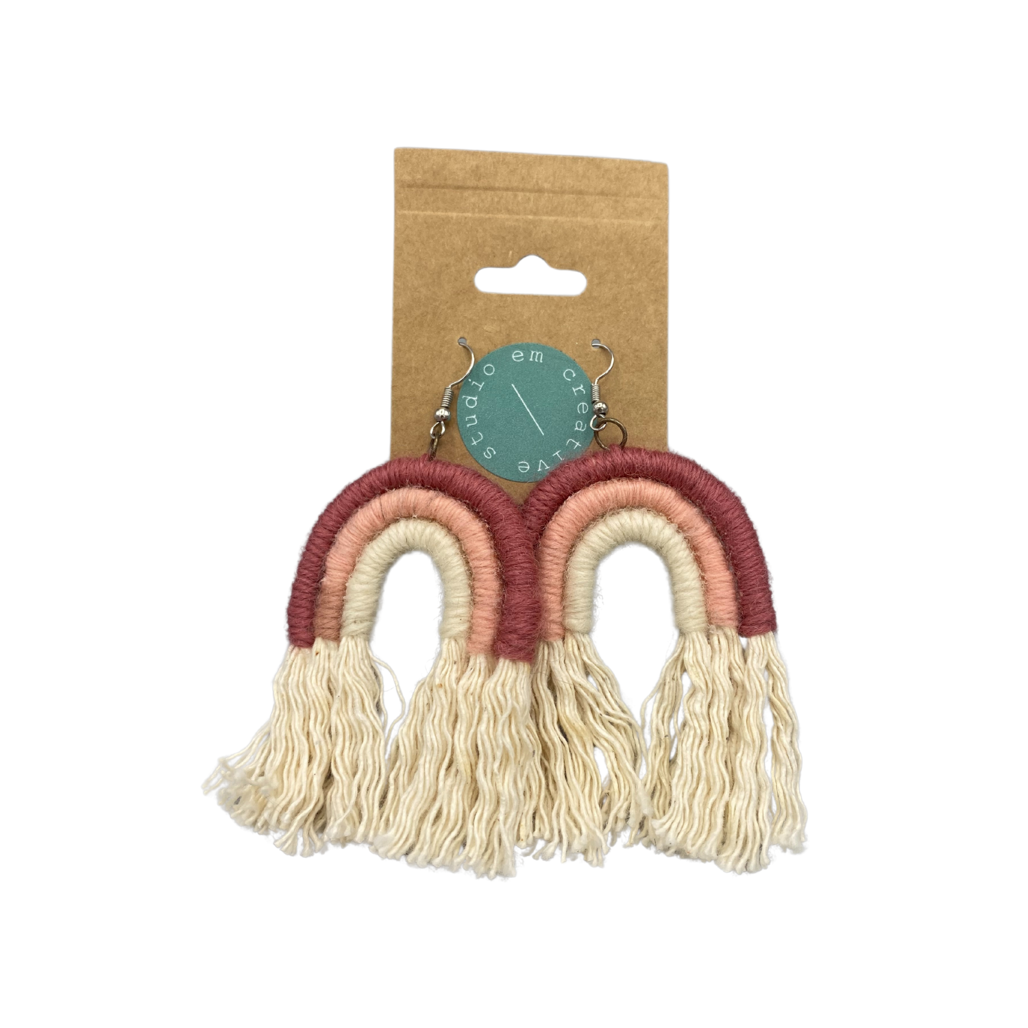 Emily Missaghi Yarn Earrings Rainbow - Image 3