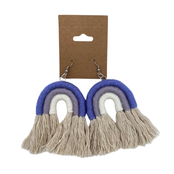 Emily Missaghi Yarn Earrings Rainbow - Image 2