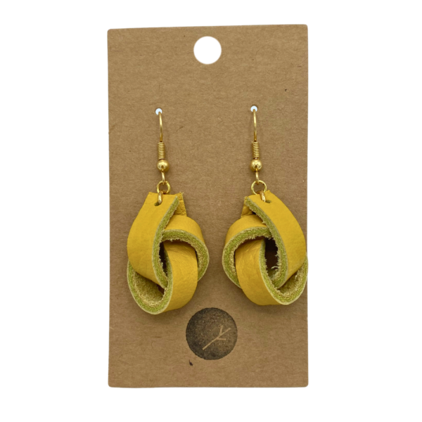 Kelsey Barajas Leather Knot Earrings - Image 2