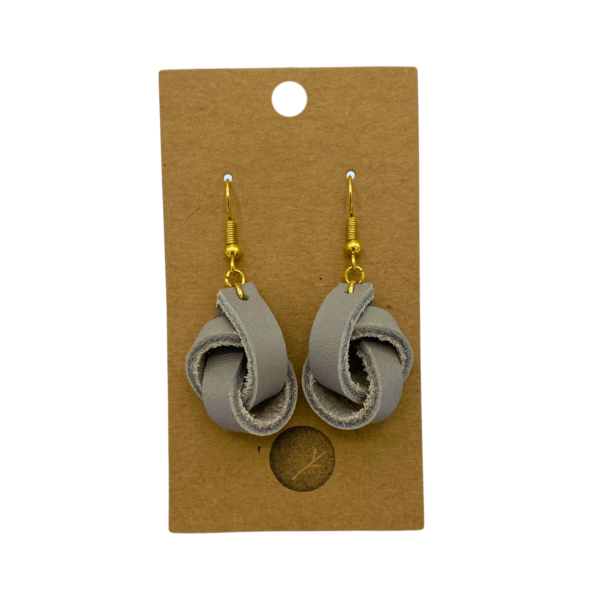 Kelsey Barajas Leather Knot Earrings - Image 3