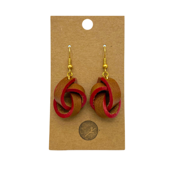 Kelsey Barajas Leather Knot Earrings - Image 4