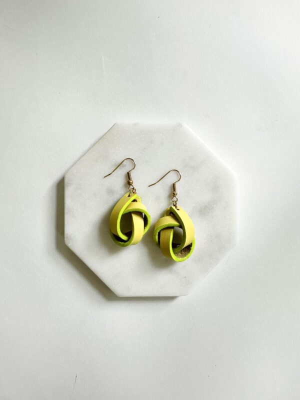 Kelsey Barajas Leather Knot Earrings - Image 3