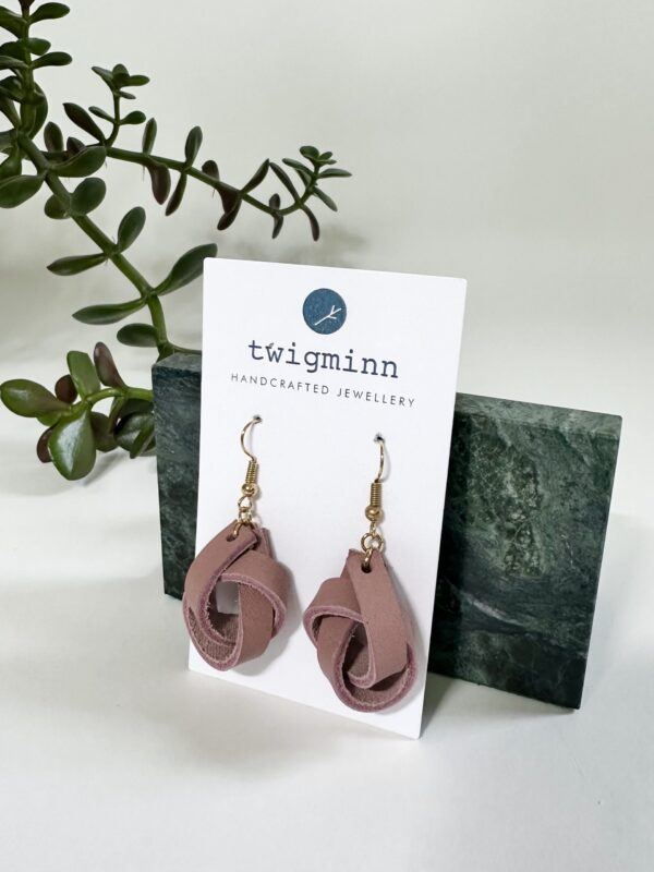Kelsey Barajas Leather Knot Earrings - Image 4