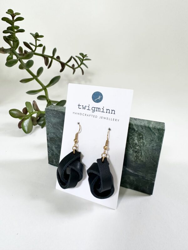 Kelsey Barajas Leather Knot Earrings - Image 5