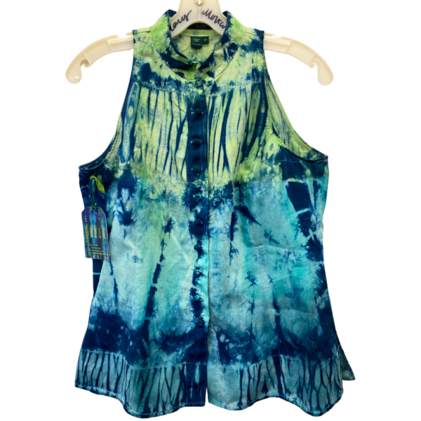 Mary Mortenson Linen Sleeveless Blouse