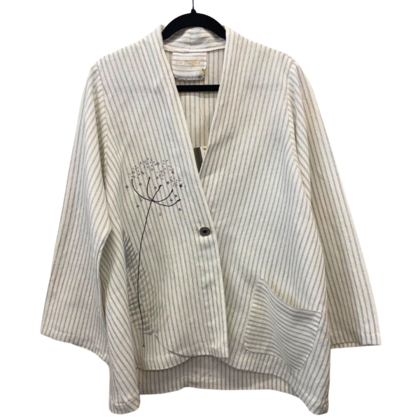 Lee Bradford Striped/Hand Embroidered Jacket