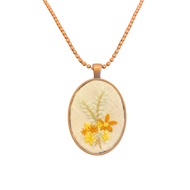 Laurel Tieman Embroidered Necklace
