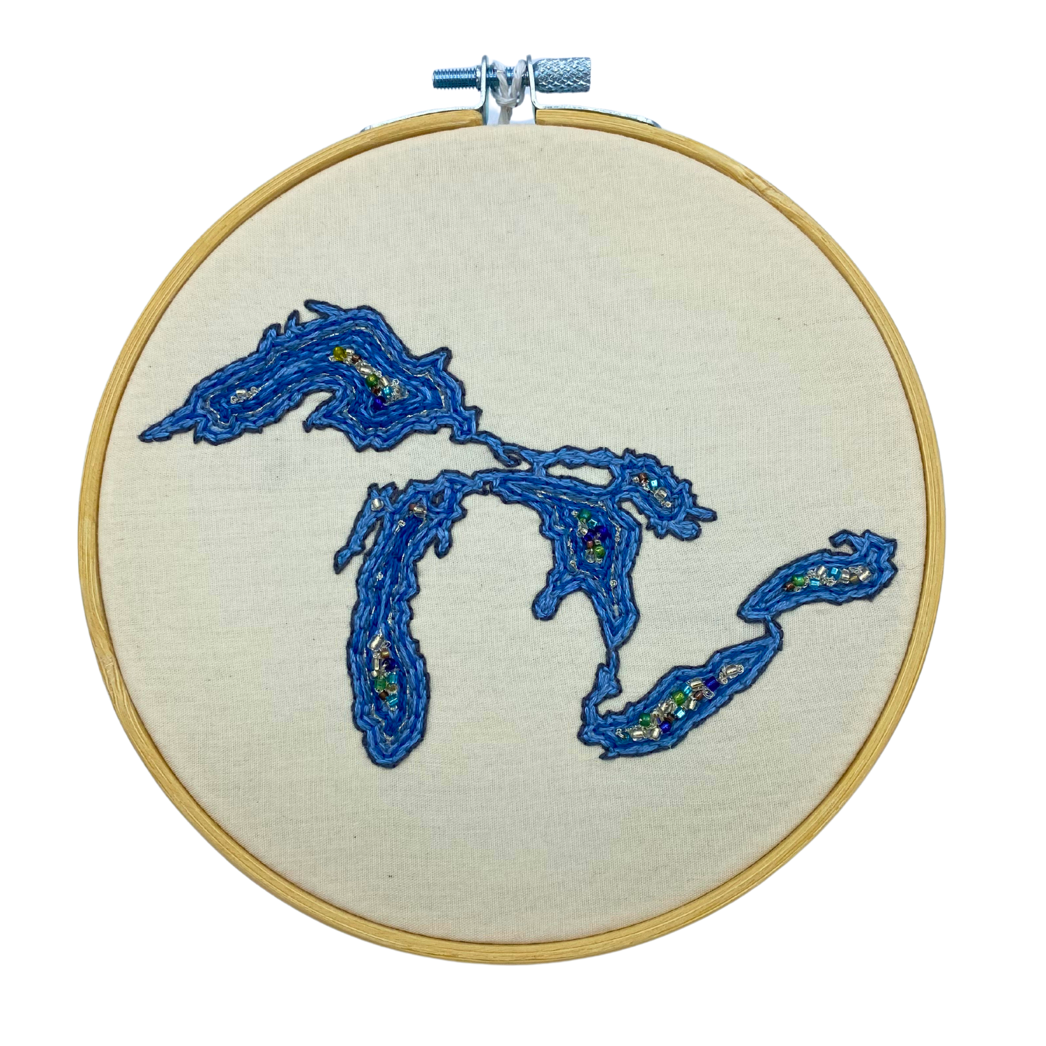 Cat Stricklan Embroidered Lakes - Image 3