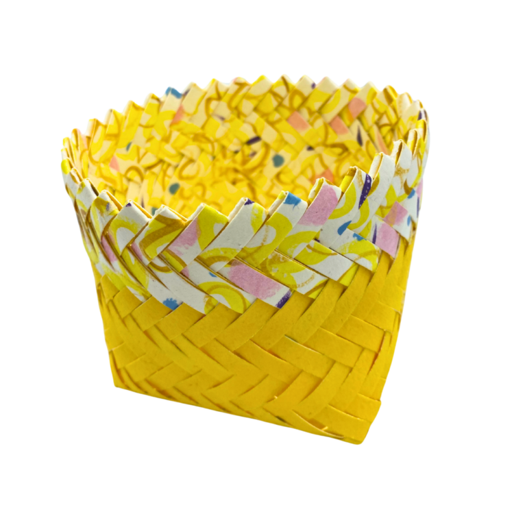 Gail Mollner Painted Paper Basket