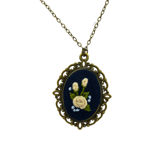 Laurel Tieman Embroidered Necklace