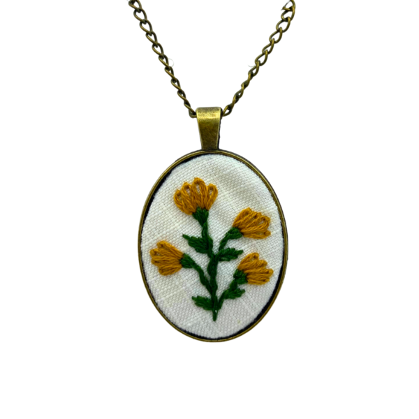 Laurel Tieman Embroidered Necklace