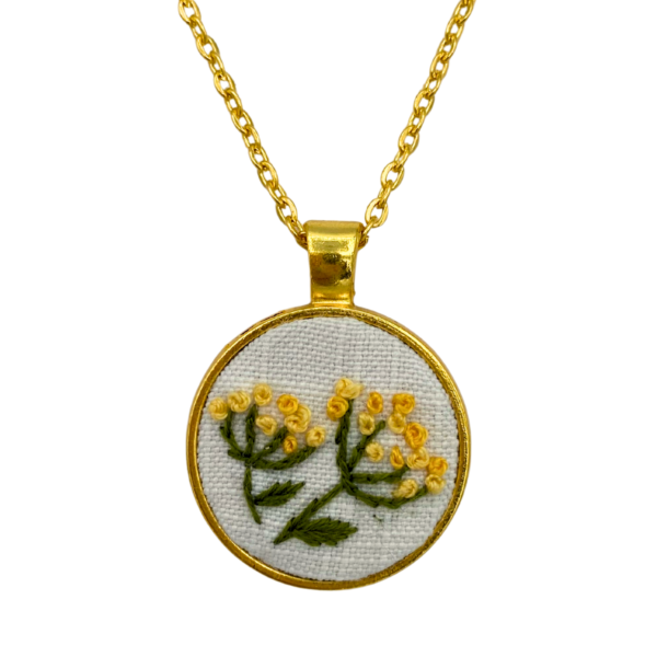 Laurel Tieman Embroidered Necklace