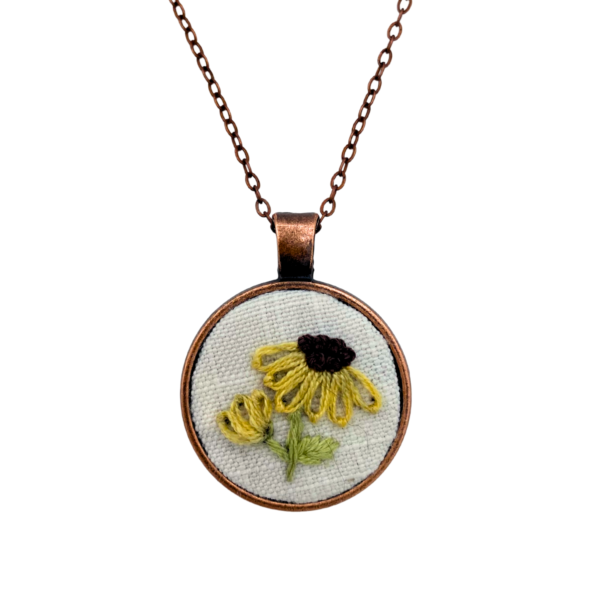 Laurel Tieman Embroidered Necklace