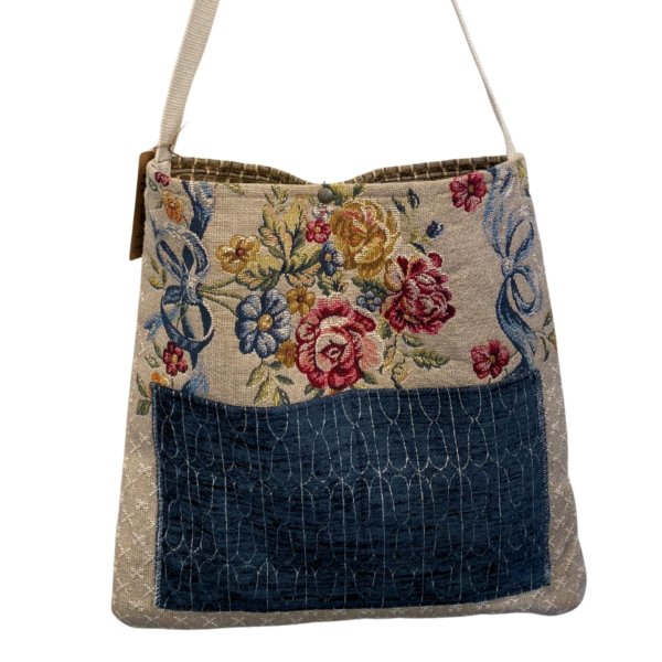 Gray Arel "Basket Bouquet" Tote Bag