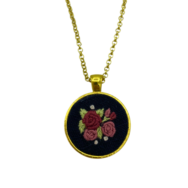Laurel Tieman Embroidered Necklace