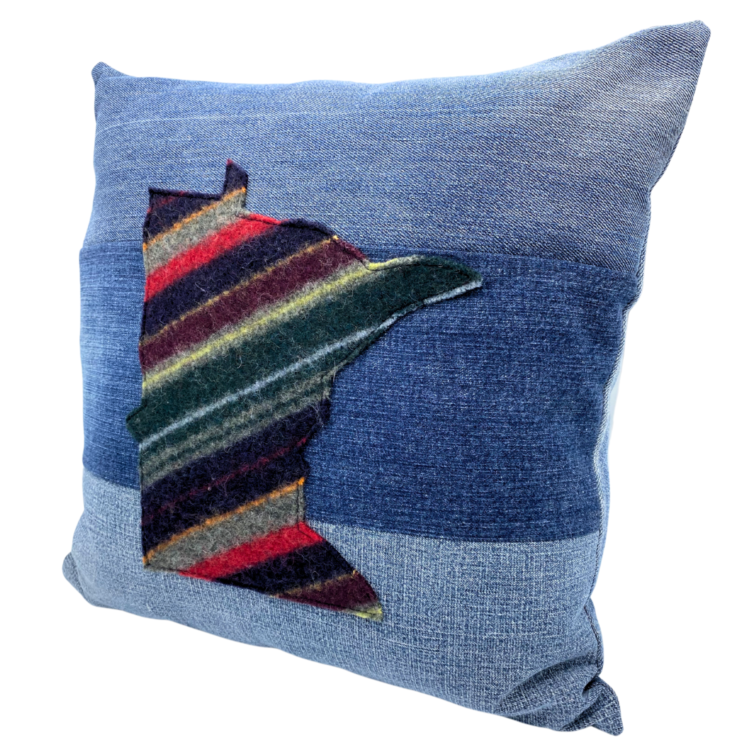 Rachel Obermoller Denim Pillow