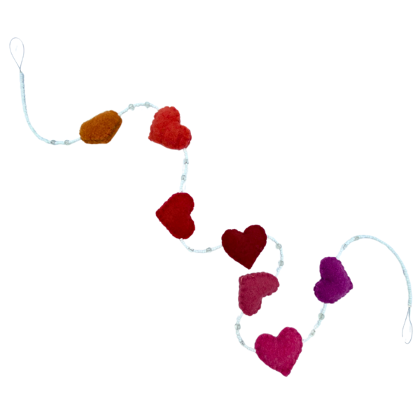 Rachel Obermoller Heart Garland with Beads - Image 3