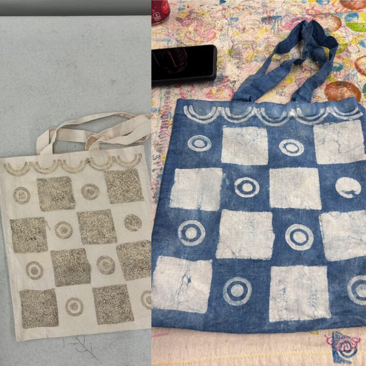 Mud Resist Dyeing with Indigo