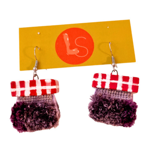 Liz Stensland Cross Stitch/Punch Needle Earrings