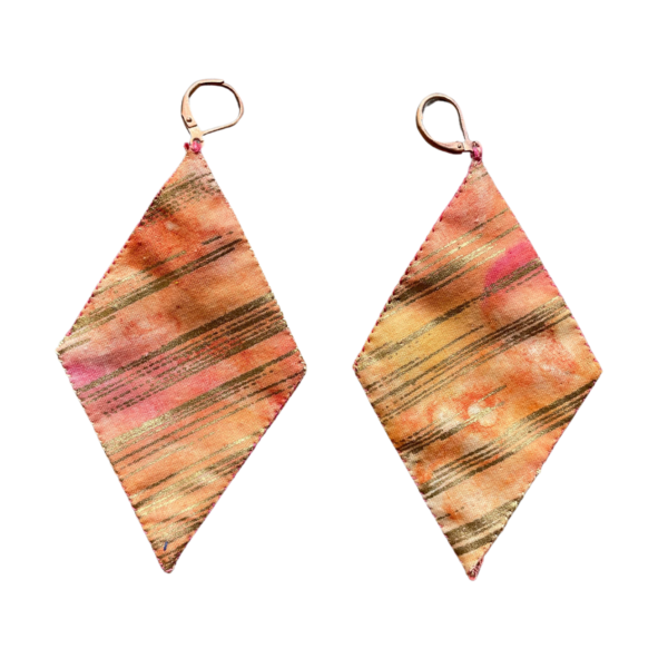 Mosaic Paper Pieced Earrings - Image 2