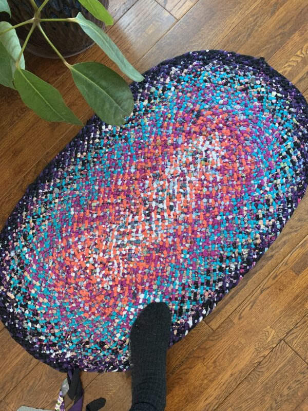 Upcycled Fabric Braided Rug
