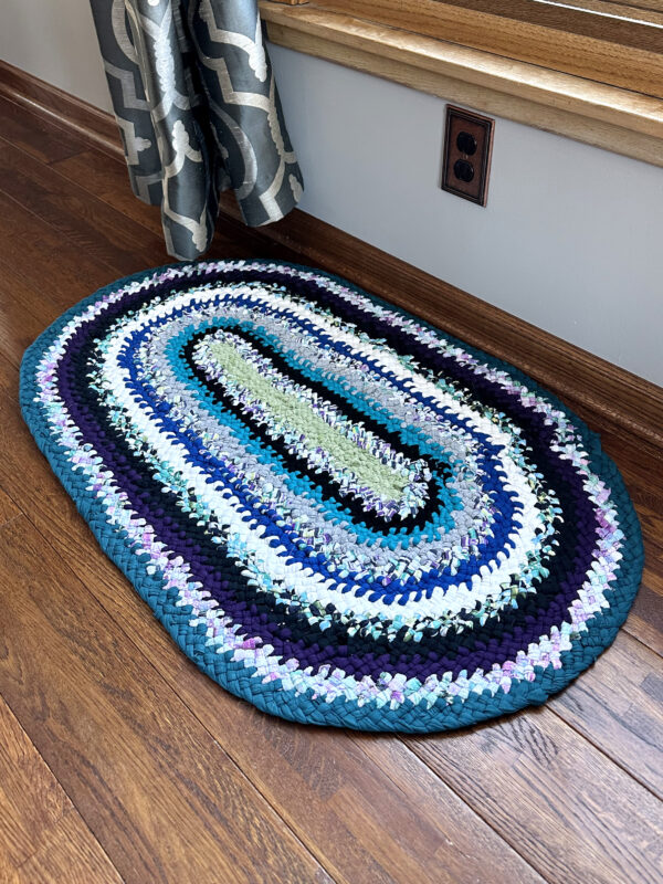 Upcycled Fabric Braided Rug - Image 3