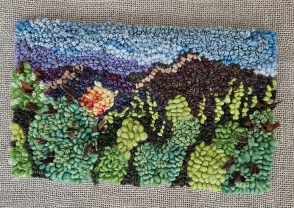 Rug Hooked Landscape - Image 2