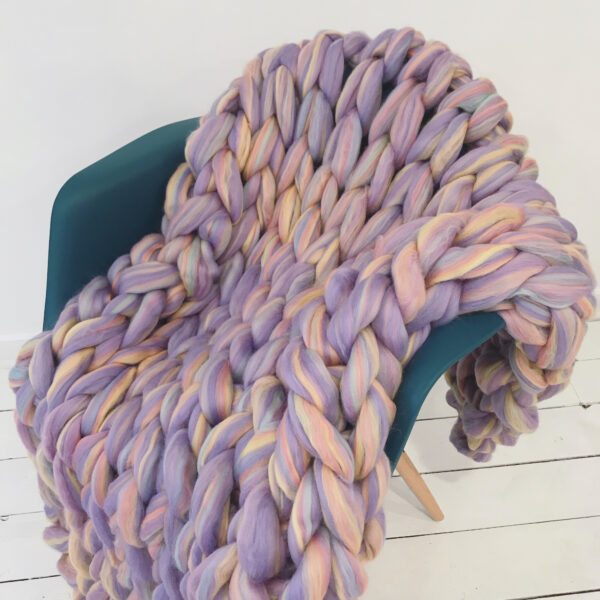 Chunky Knit Wool Blanket