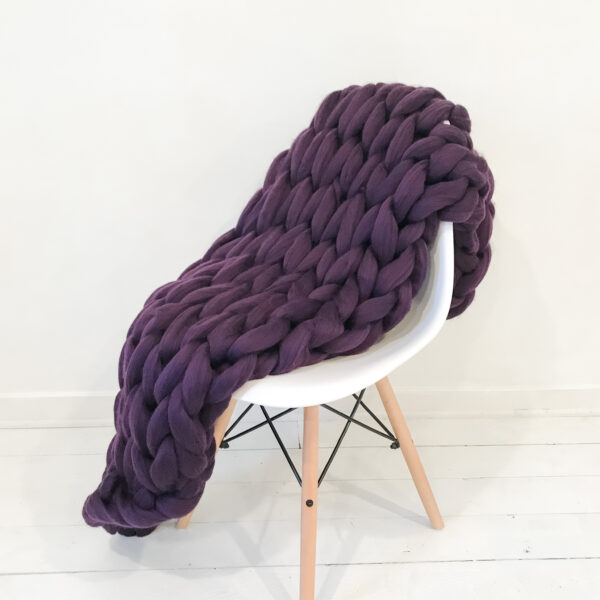 Chunky Knit Wool Blanket - Image 3