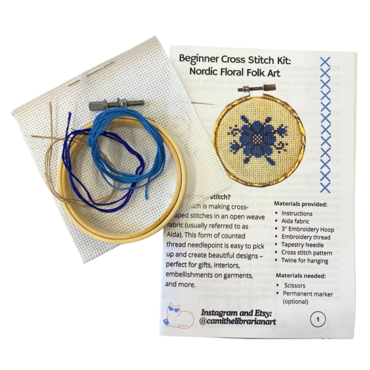 Cami Andersen Nordic Floral Cross Stitch Kit