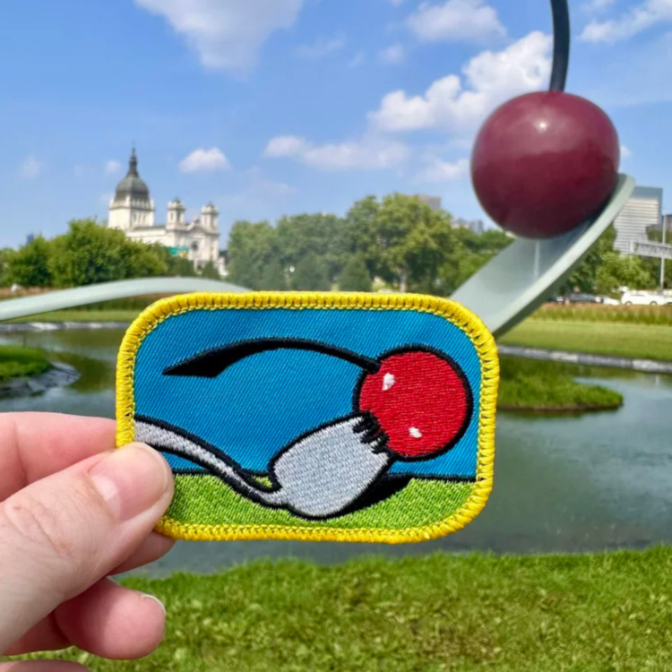 Kabouter Creative Spork & Cherry Iron On Patch