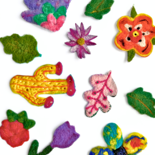 felted flowers