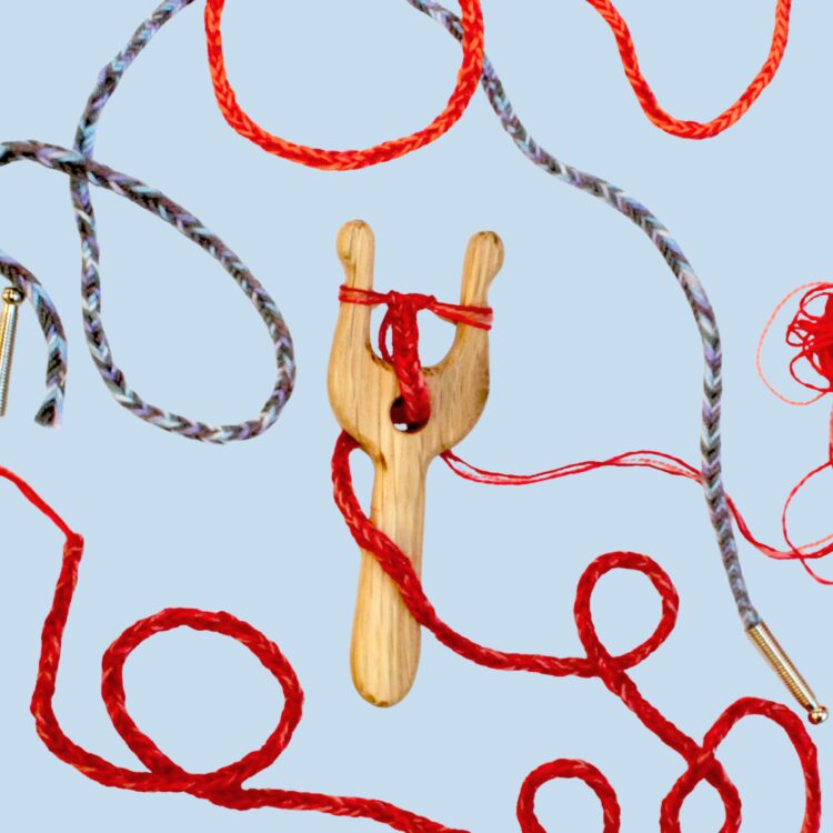 Braided Shoelaces on a Lucet Fork