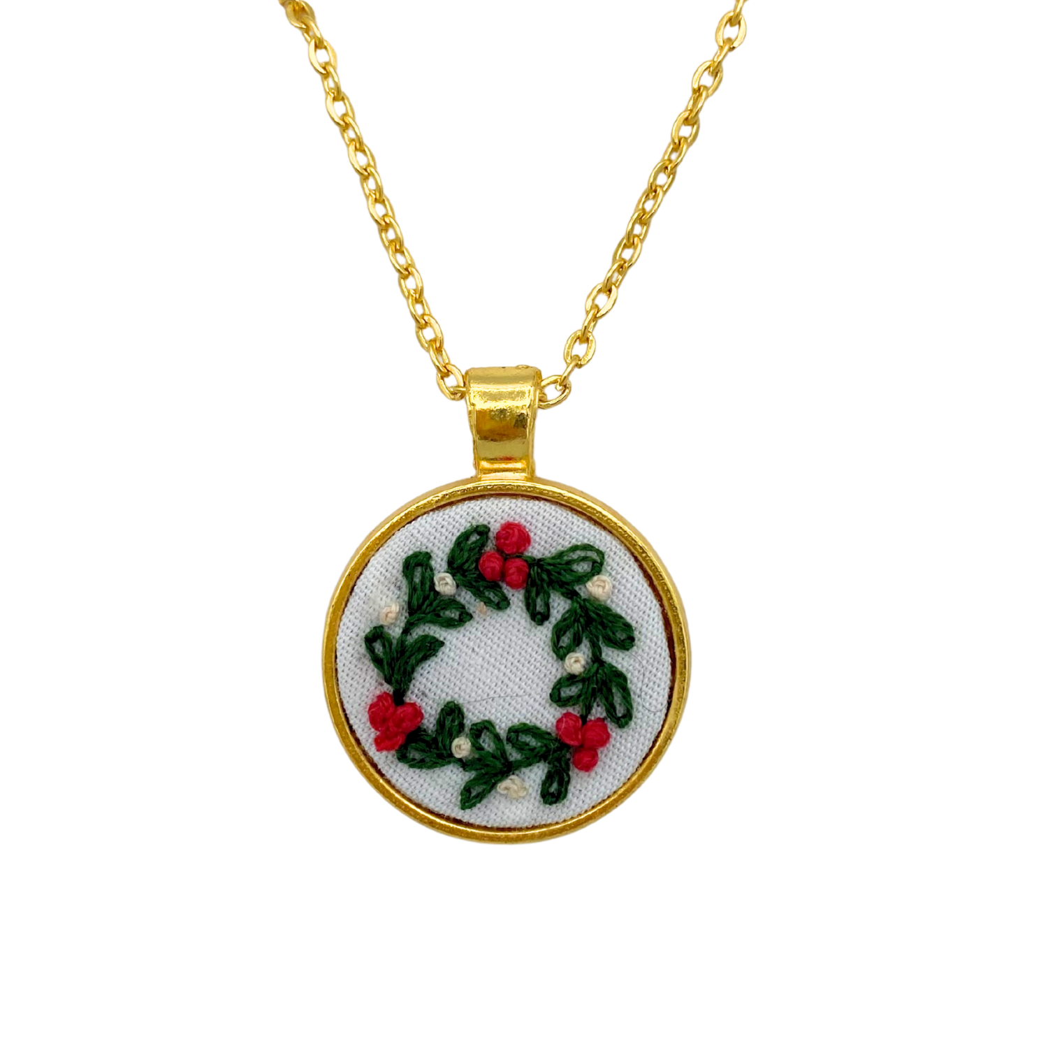 Laurel Tieman Embroidered Necklace