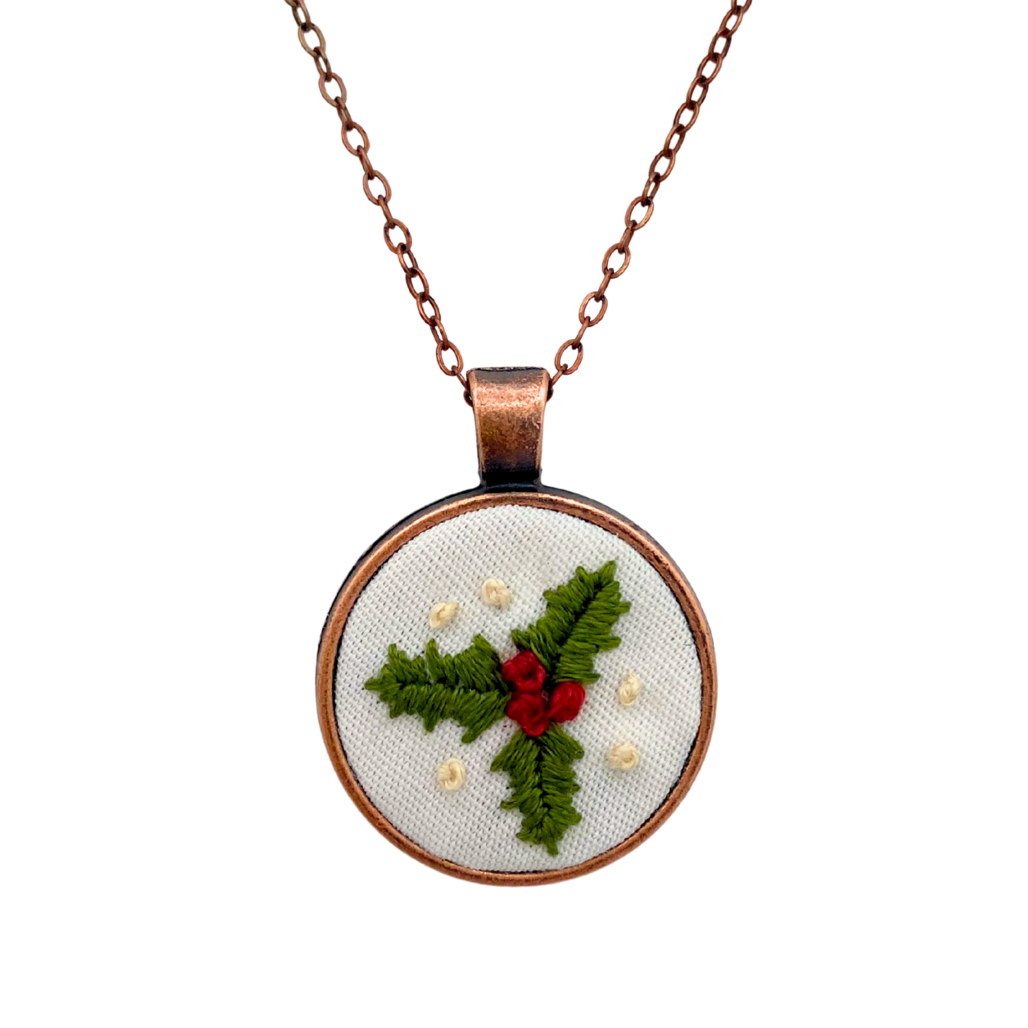 Laurel Tieman Embroidered Necklace