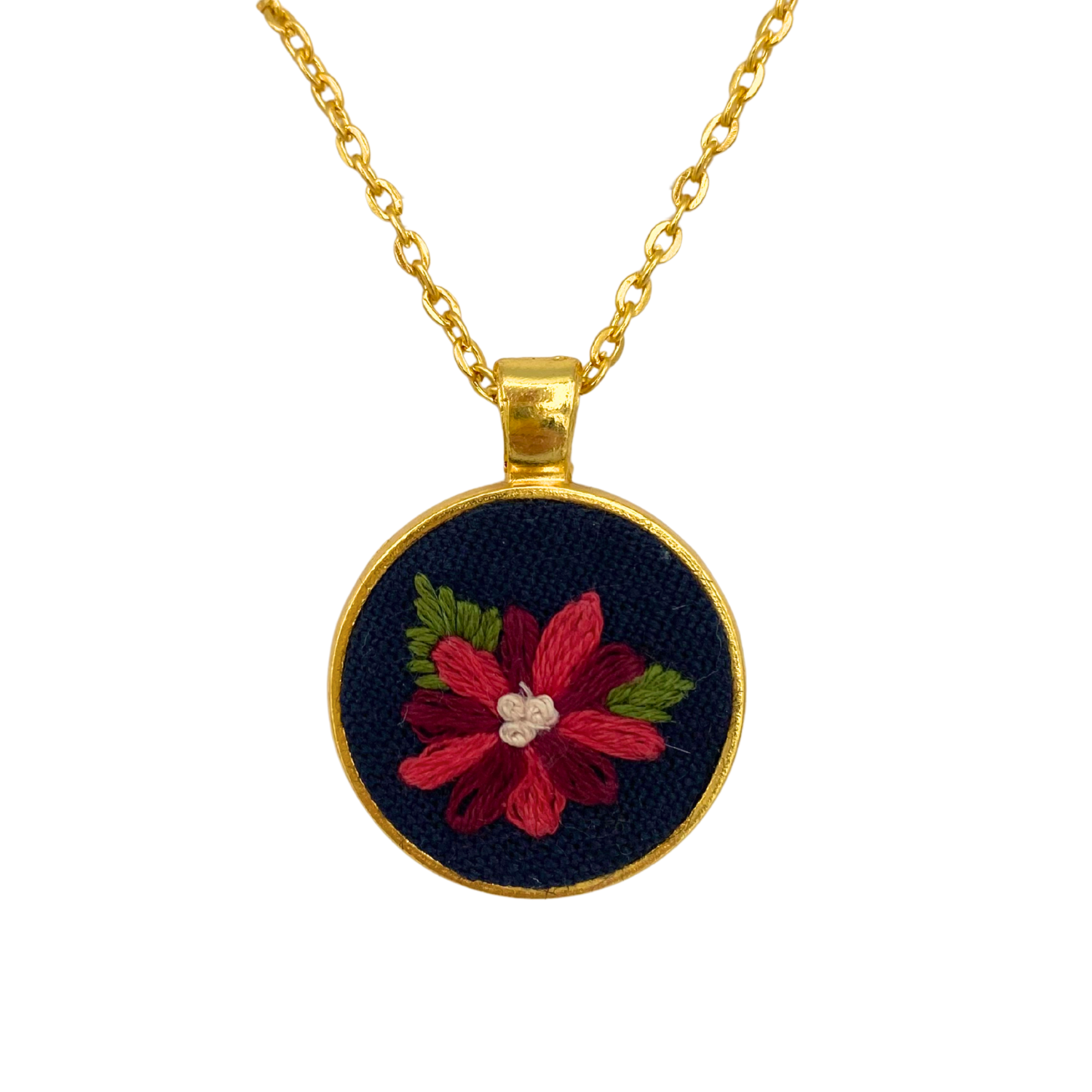 Laurel Tieman Embroidered Necklace