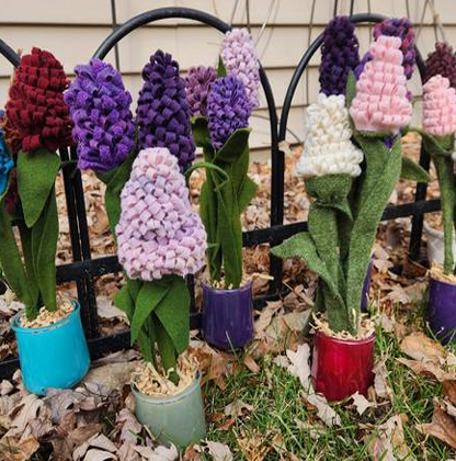 Upcycled Fiber Flowers