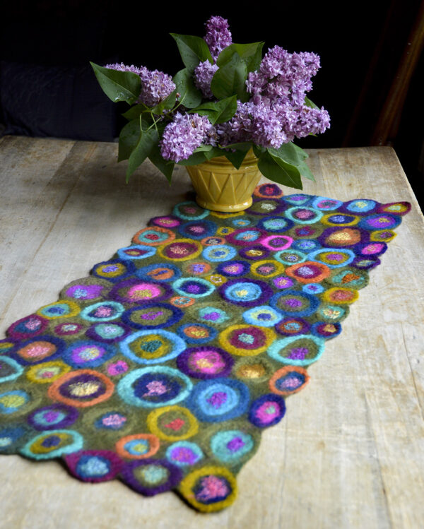 Circles Felted Table Runner
