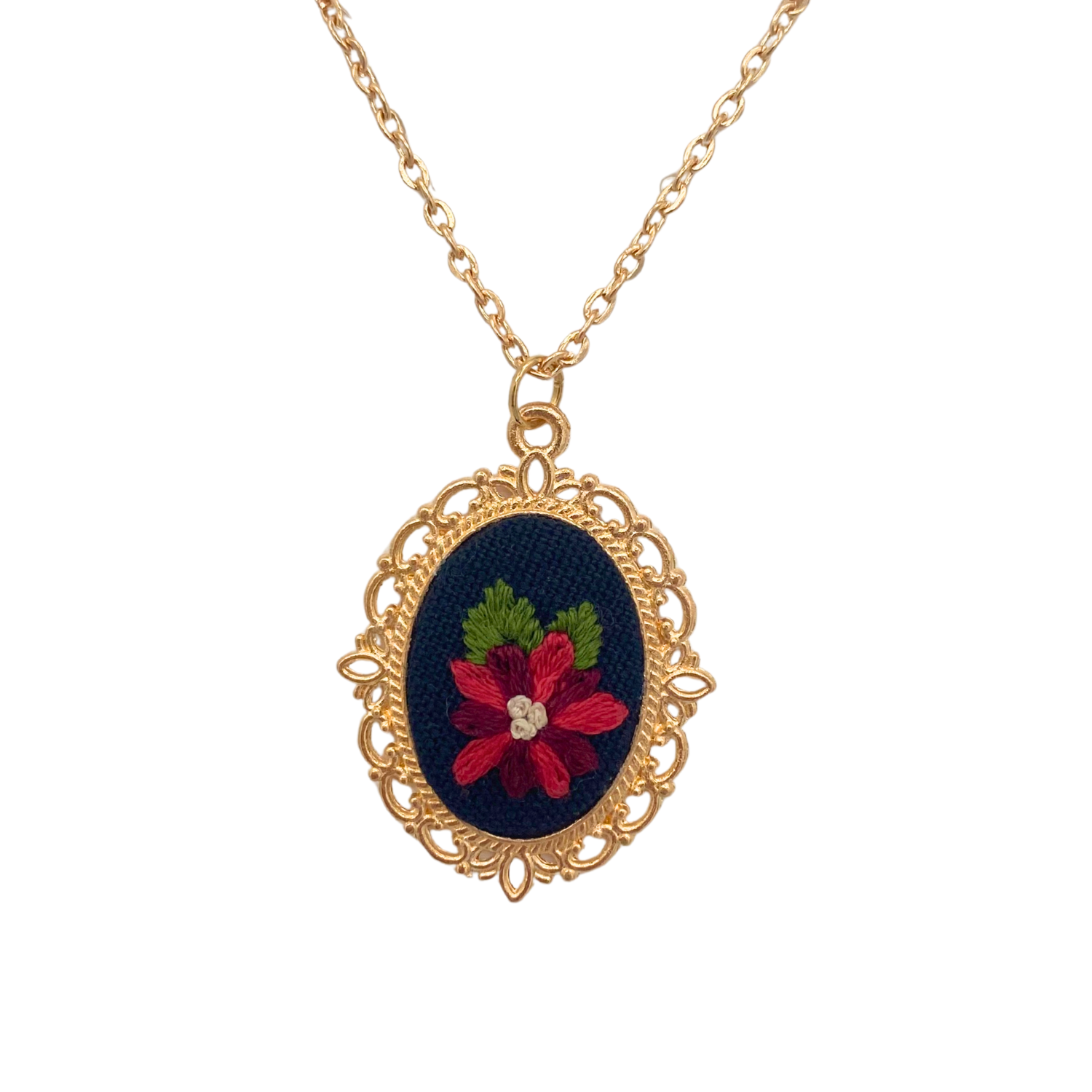 Laurel Tieman Embroidered Necklace