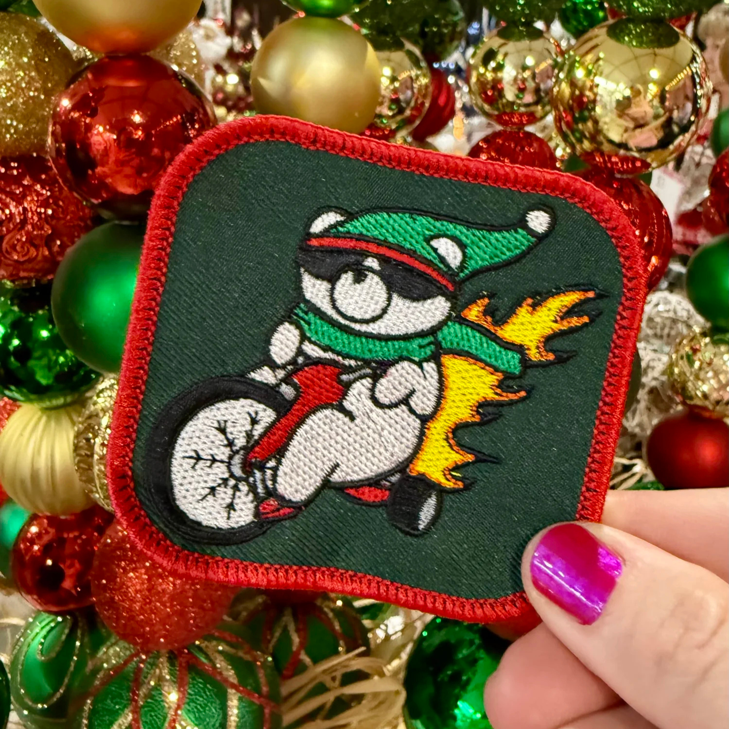 Kabouter Creative Santa Biker Bear Patch