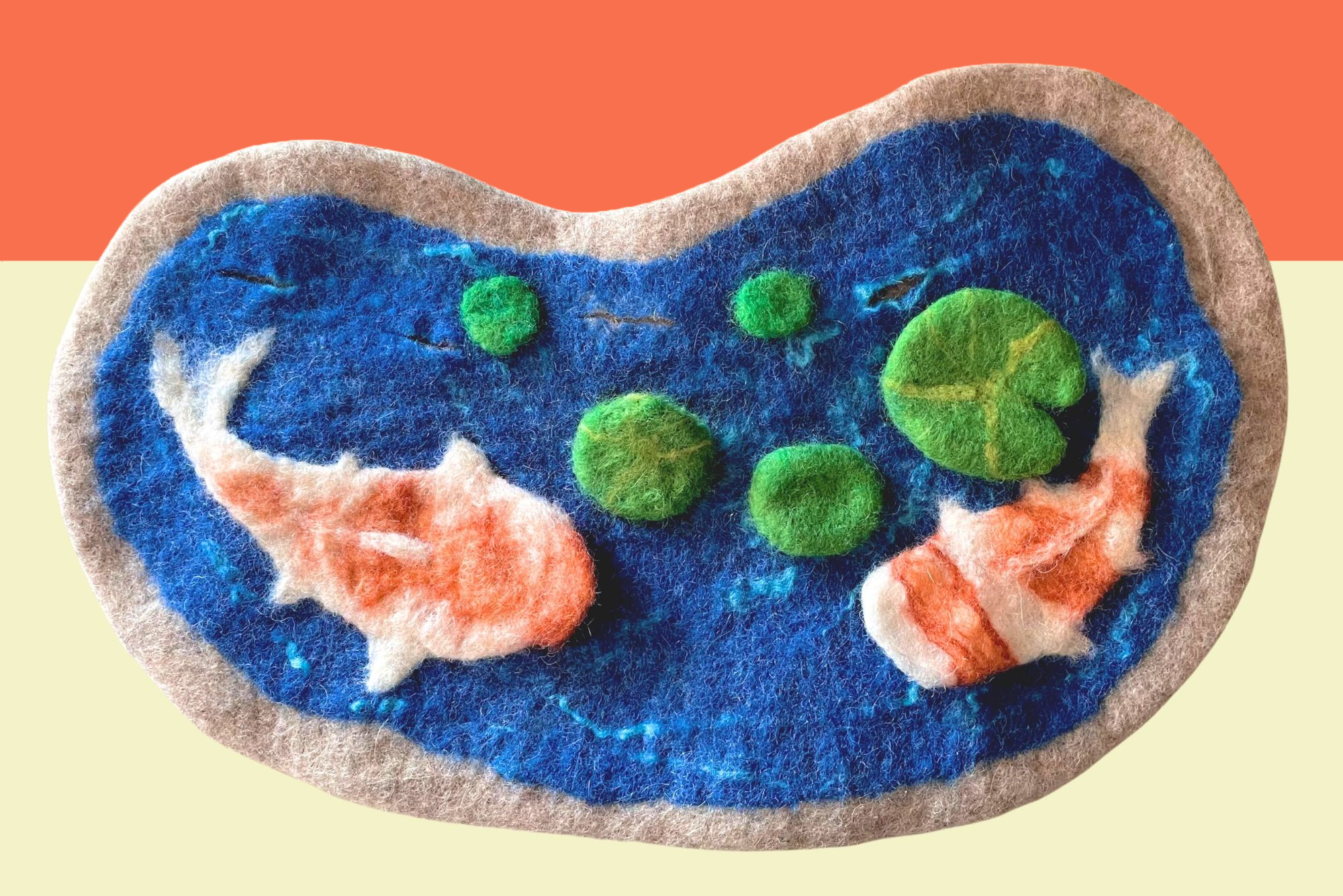 Felted Snuffle Mat: Koi Pond