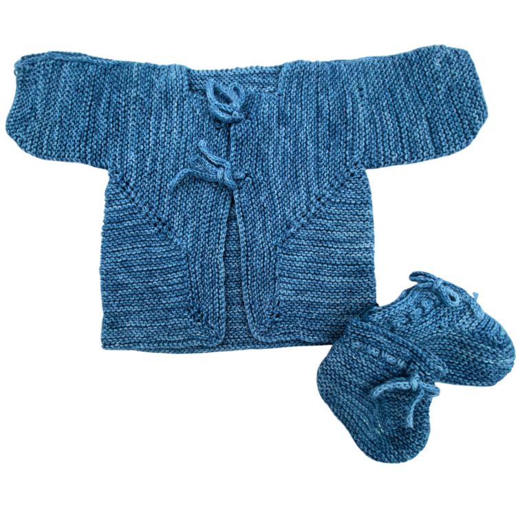 Karen Searle Baby Sweater with Booties