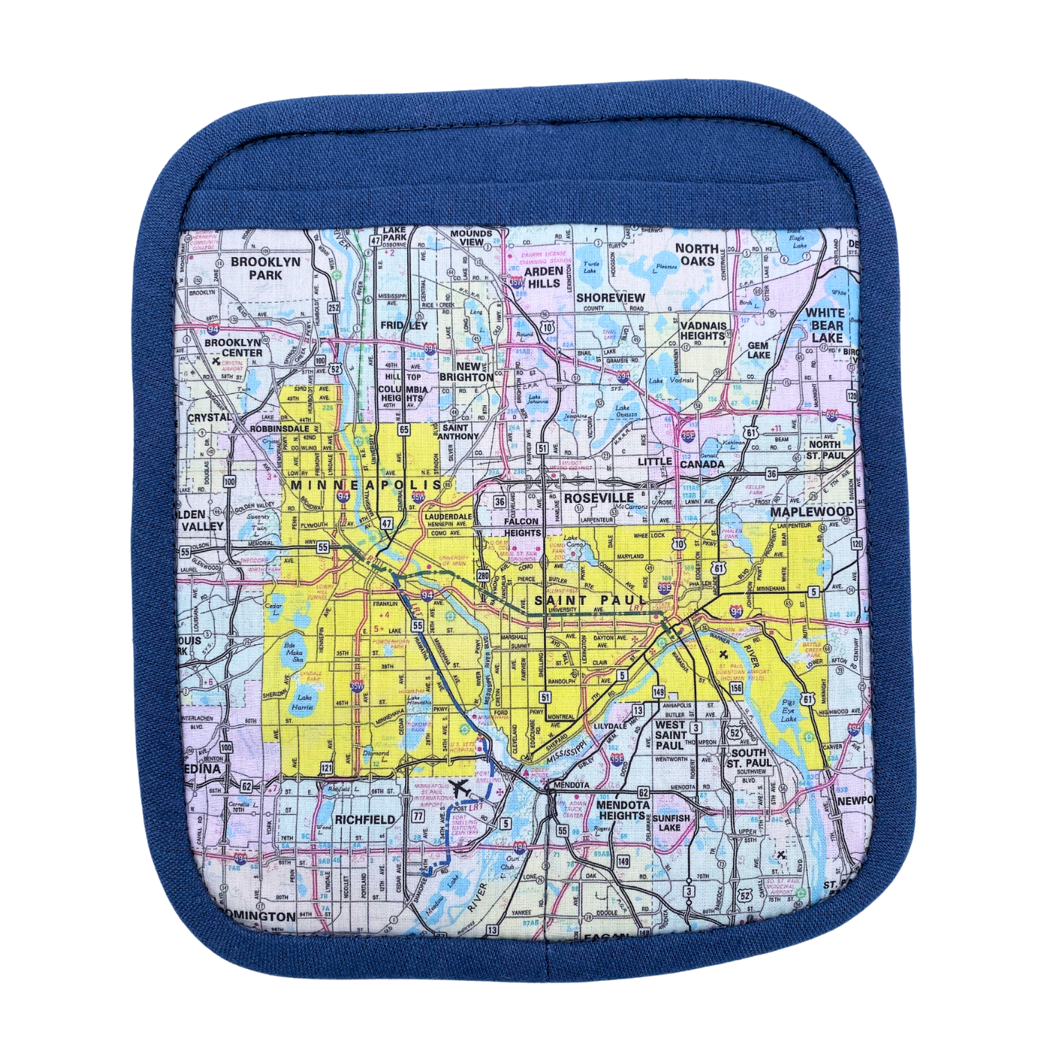 Kris Livingston Minneapolis Map Oven Mitt