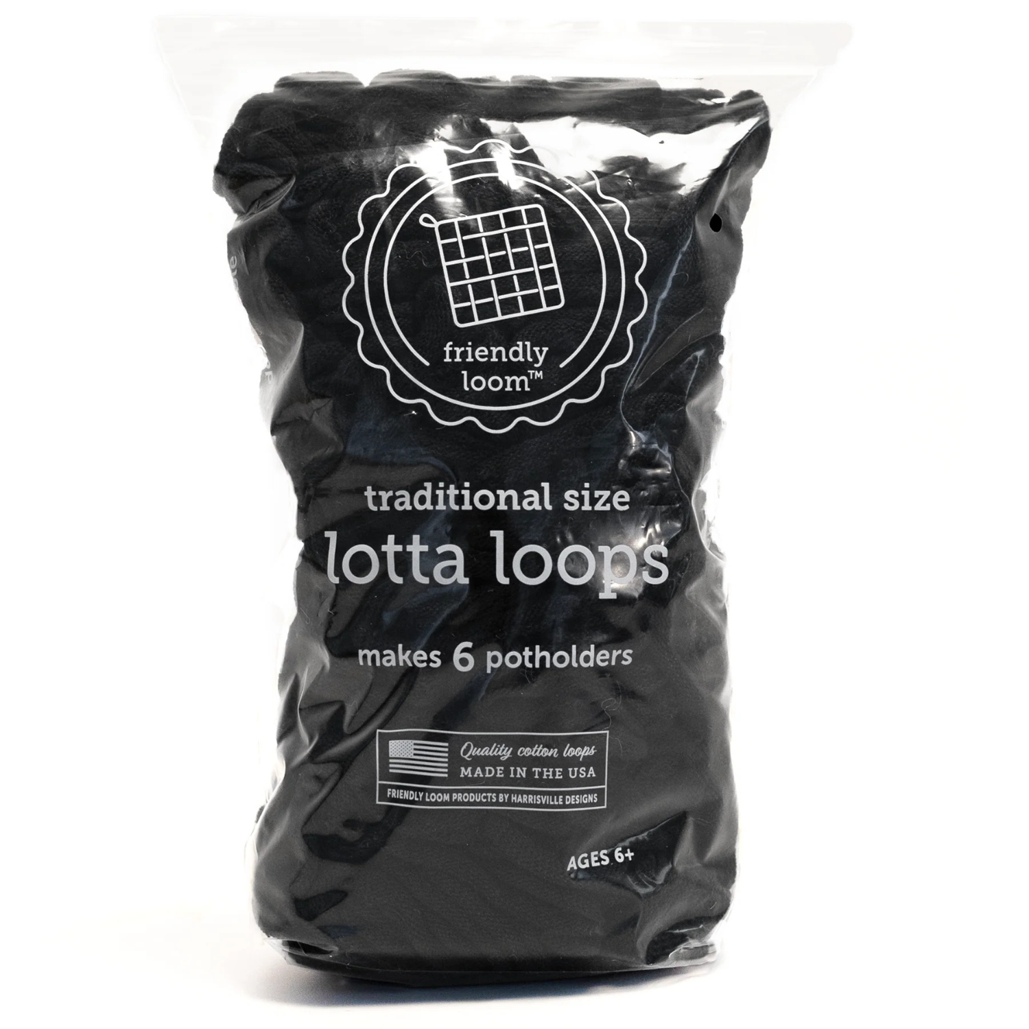 Lotta Loops Black Cotton Loops