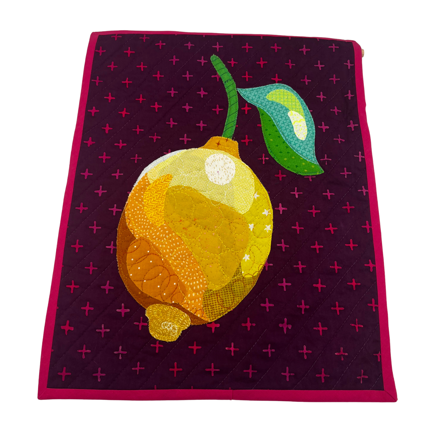 Moxie Designs Quilted Lemon Wall Hanging