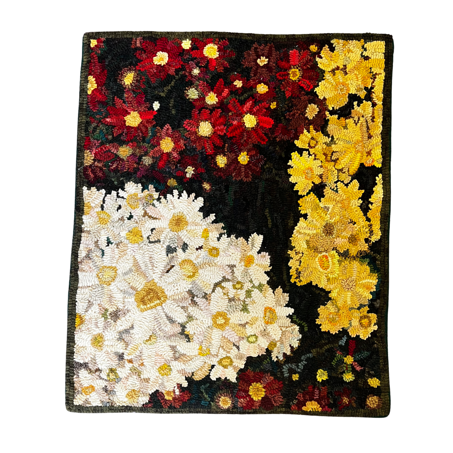 Mary Logue Rug Hooking "Flowers"