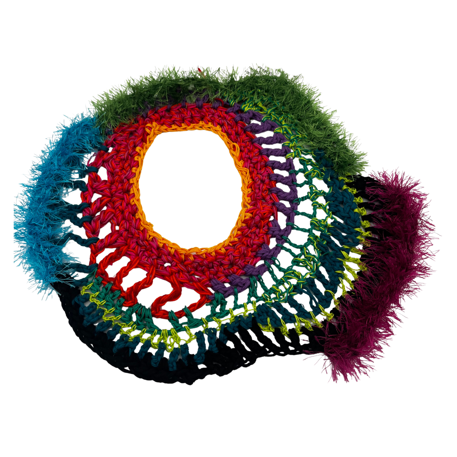 Nancy Newcomer Crochet Caribbean Neckpiece